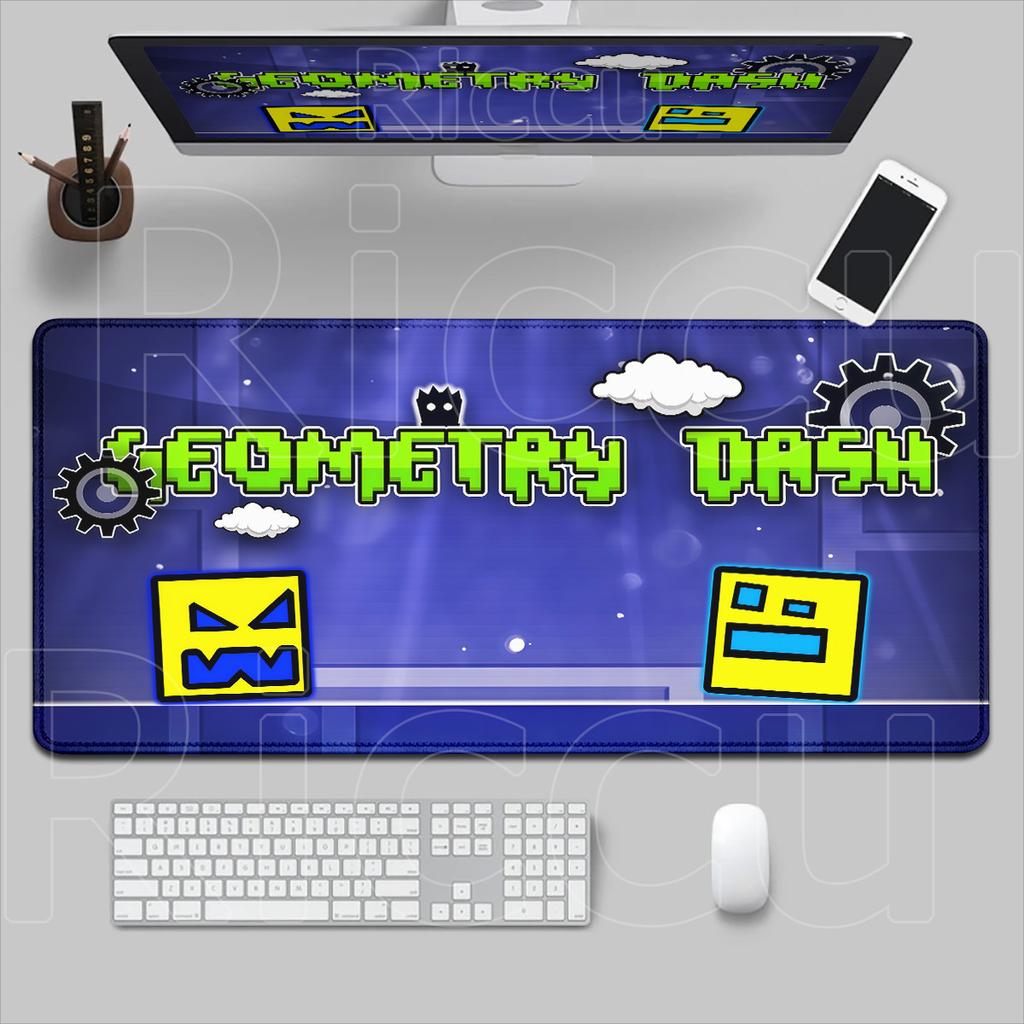Geometry Dash Speed Gaming Table Carpet Hd Printing Cool Mousepad Xxl Computer Office Cabinet Rug 90x40cm Accessories Laptop Mat