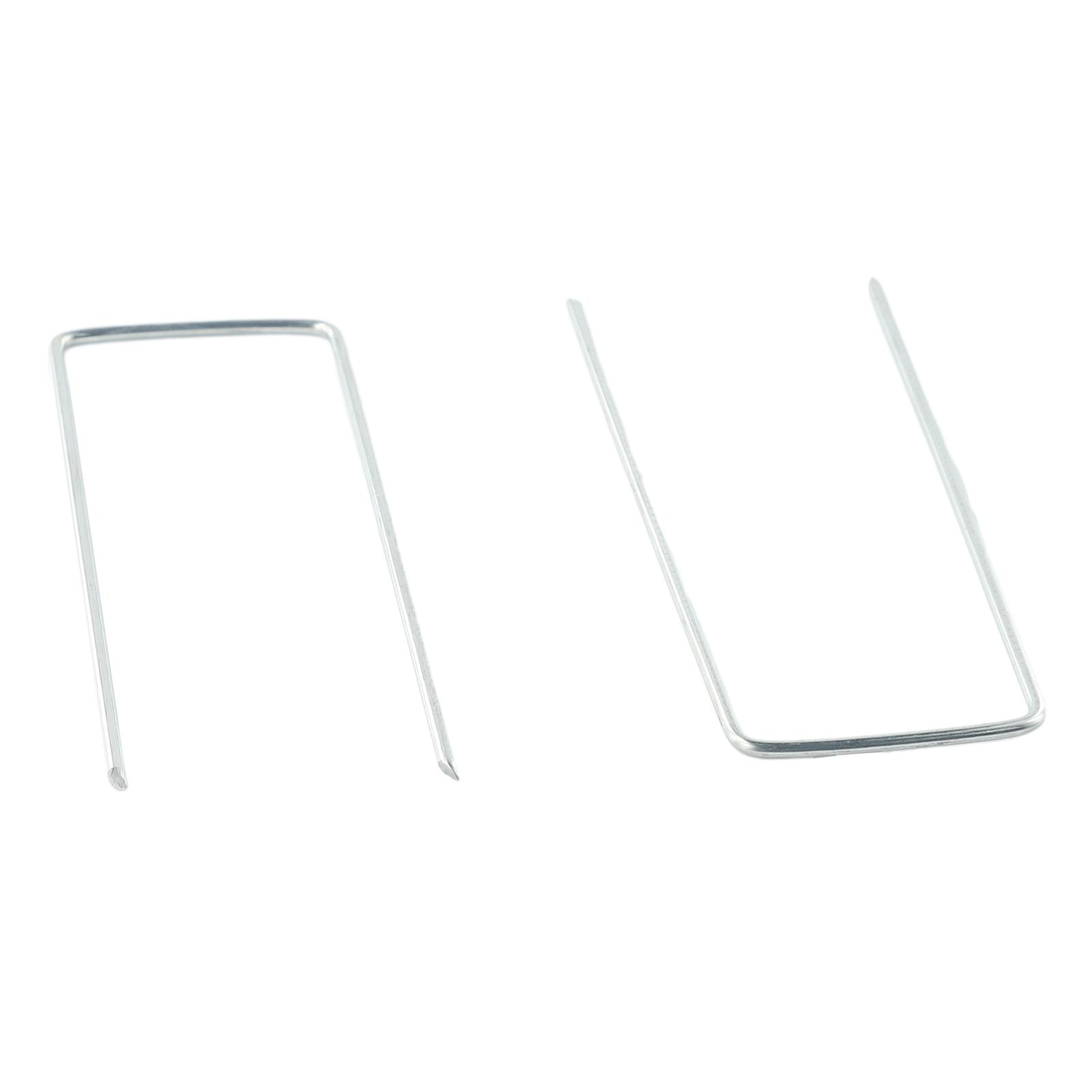 

50pcs Galvanised Metal Ground U Tent Pegs Gazebo Camping Tarpaulin Hooks For Fixing Grass Cloth, Greening, Fixed Lawn Nails China Mainland
