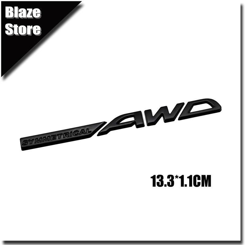 3D Metal Symmetrical AWD Badge Car Tailgate Car Sticker For BRZ XV Outback Forester Asahi Panther WRX Impreza