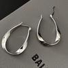 Elegant Niche Design Oval Teardrop Hoop Earrings for Women: Trendy Cold Style Jewelry
