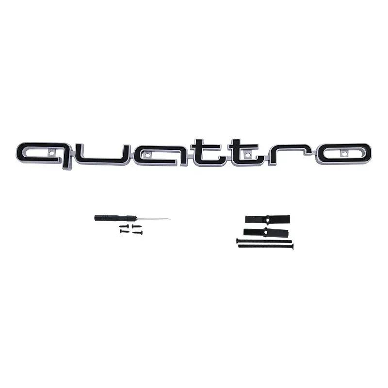 1 Peça Emblema Quattro 3D ABS Emblema da Grelha Frontal do Carro Para Audi A3 A4 A5 A6 A6L A7 A8 Q3 Q5 Q7 S3 S4 S5 RS3 RS4 RS6 Acessórios de Emblema