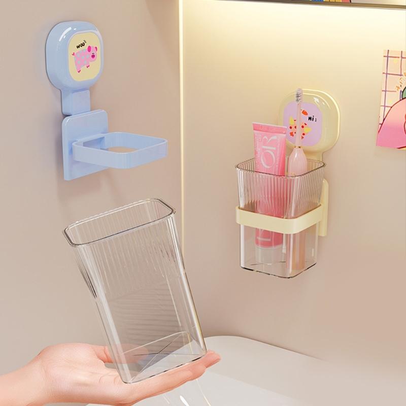 Bathroom Storage Shelf With Suction Cup Holds Firmly Waterproof ABS Plastic Wall Organizers for Small Space Saving