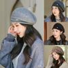 Stretchy Women's Beret Cap Acrylic Warm Beret Hat Fleece Beanie Hat  for Autumn and Winter