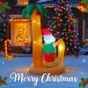 7.87FT Christmas Inflatable Toys LED Santa Tropical Beach Palm Tree Supplies Home Ornaments Holiday Gift Xmas Yard Decorations