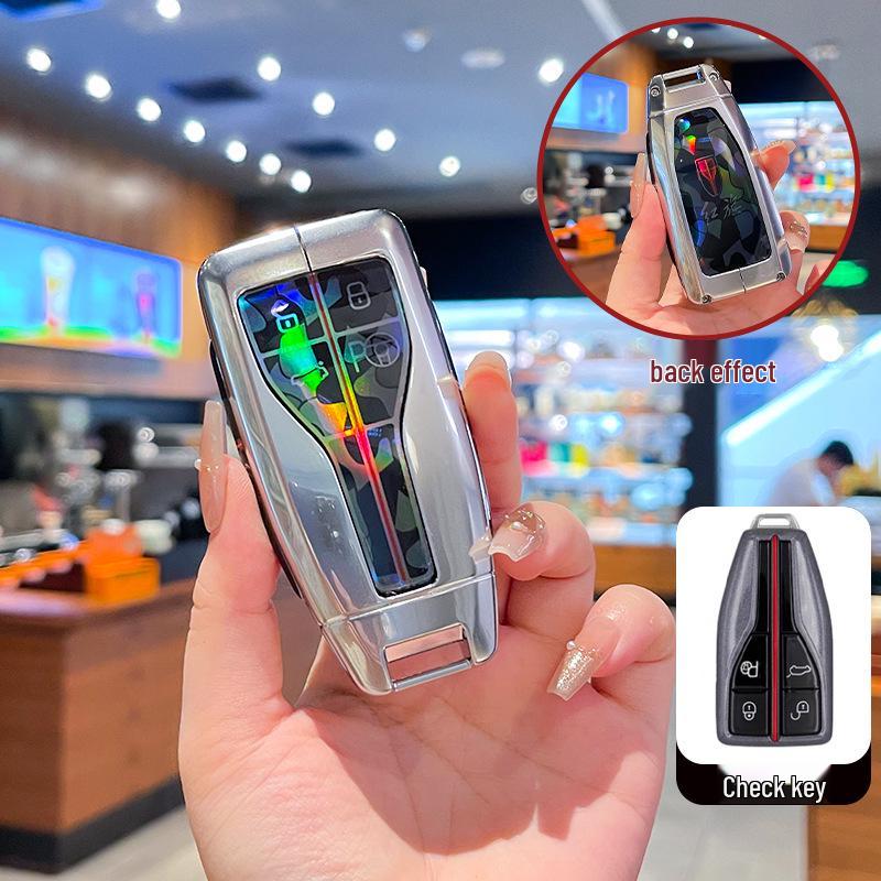 Metal Key Fob Cover for 2018-2022 Hongqi H5 & Classic H9 Models – Full Protection Case