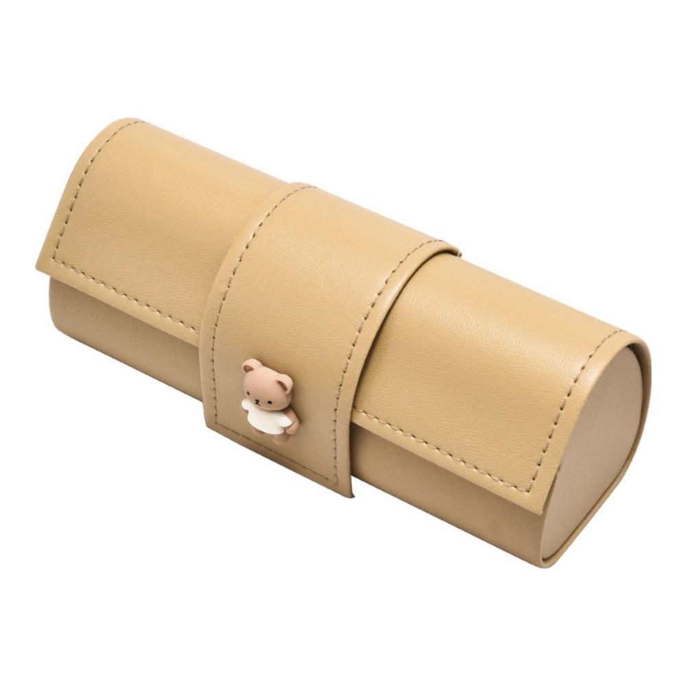 Fashion Glasses Box Anti-Compression Bear Pattern Eyewear Case Pu Leather Glasses Case Large Capacity Anti-Pressure Glasses Case