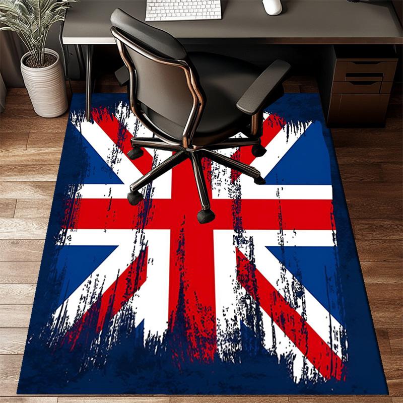 British Flag Artwork Rug Office Floor Mat - Machine Washable for Bedroom, bedroom, livingroom, Room Decor Fan Gifts Christmas