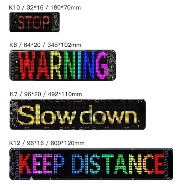 HD Flexible LED Car Smart Sticker: Full-Color Bluetooth App-Controlled Expression Screen for Rear Window, Waterproof and Soft.