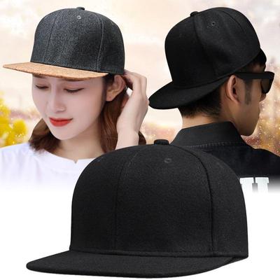 Men's and Women's Warm Woolen Flat Brim Cap - Hip-Hop Style for Autumn and Winter
