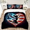 3pcs American Fairy Heart Bedding Set, Includes One Quilt Cover and Two Pillowcases, Bedroom and Guest Room Decoration. T7230175