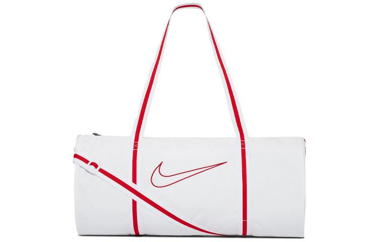 Nike Heritage Баскетбольная полиэстеровая сумка для багажа, Дорожная сумка, Сумка для спортзала Обычная Унисекс Белый Красный CK4973-100