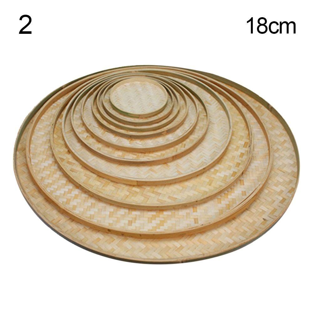 New Arrival Fruit Bread Basket Fruit Bread Basket Weaving Bamboo Sieve DIY Decorative Storage Trays Raft Round Dustpan