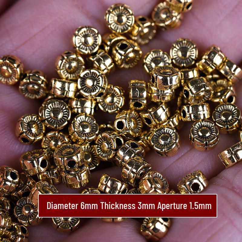 

Бусины из тибетского серебра в форме цветка: Аксессуары для подвесок и браслетов своими руками