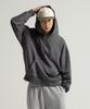 Big Logo Pigment Oversized Hoodie Charcoal