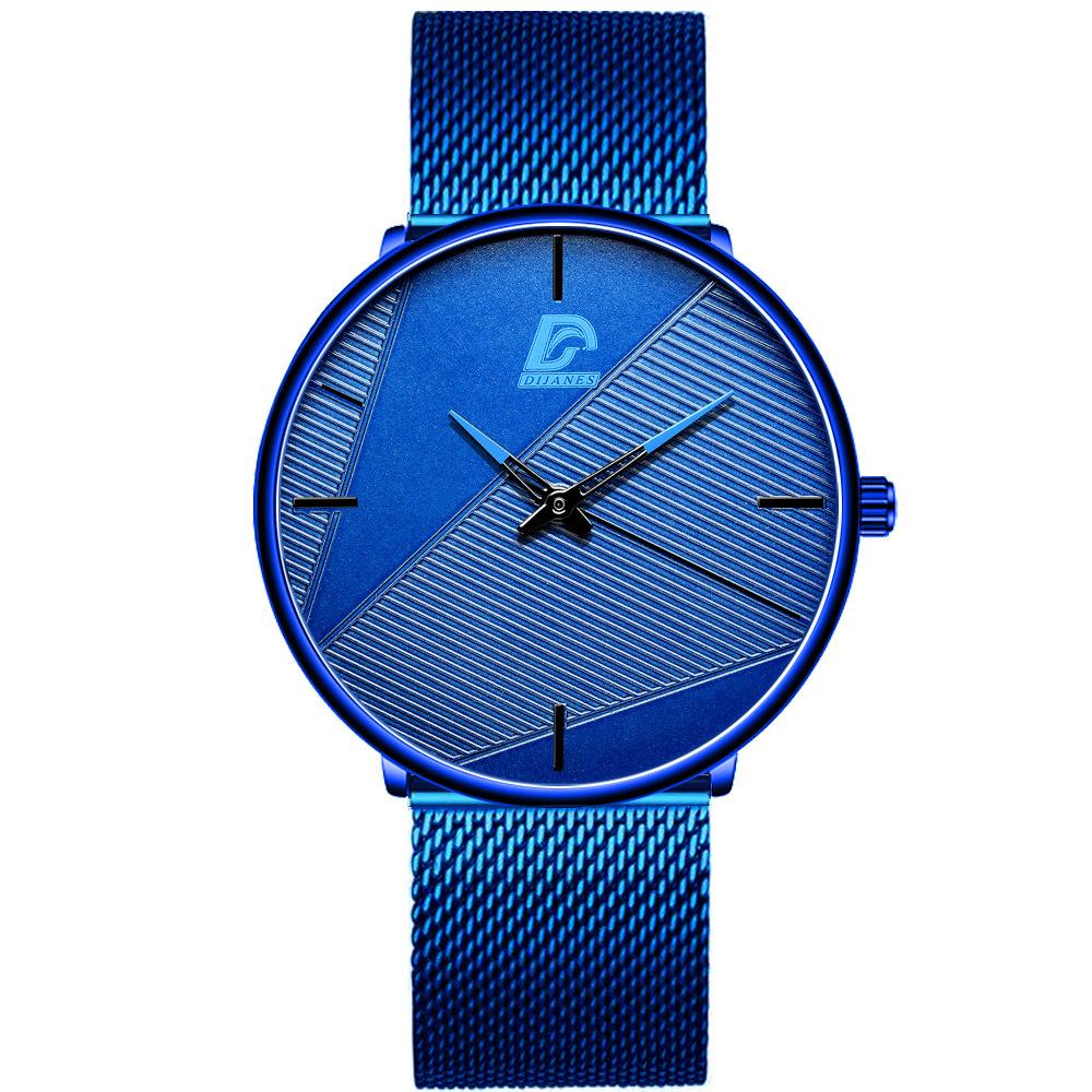 Dijanes Simple And Stylish Men'S Milan Mesh Belt Watch Business Leather Belt Quartz Watch