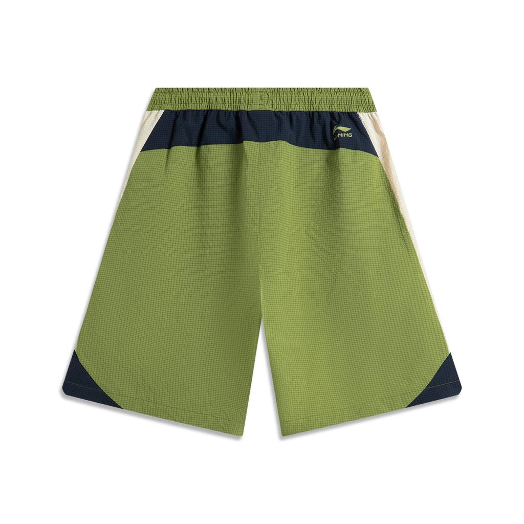 Li Ning Sports Lifestyle Series Casual Comfortable Versatile Sports Shorts Men Shorts Grasshopper-Green AKSV297-3