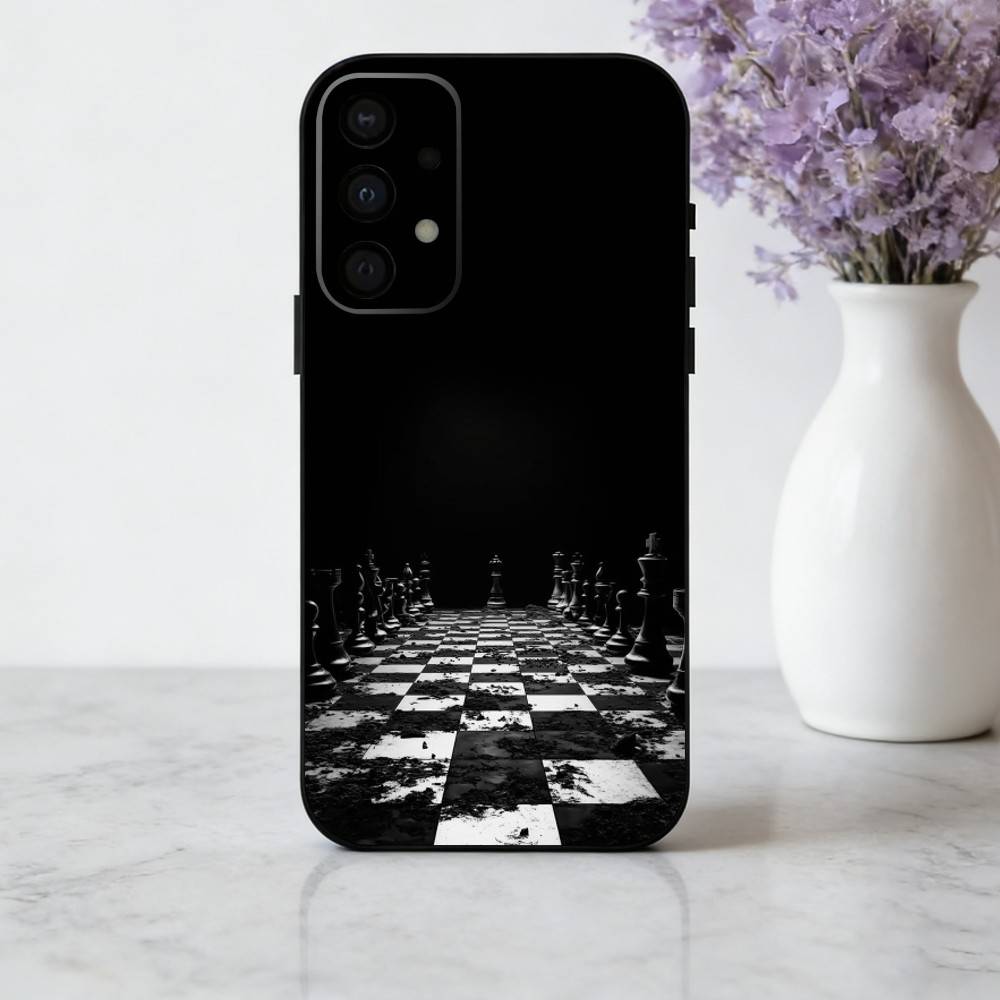 Cool C-Chess A-Art Phone Case For Samsung Galaxy A73,A72,A71,A70,A53,A52,A51,Soft Silicone Black Cover