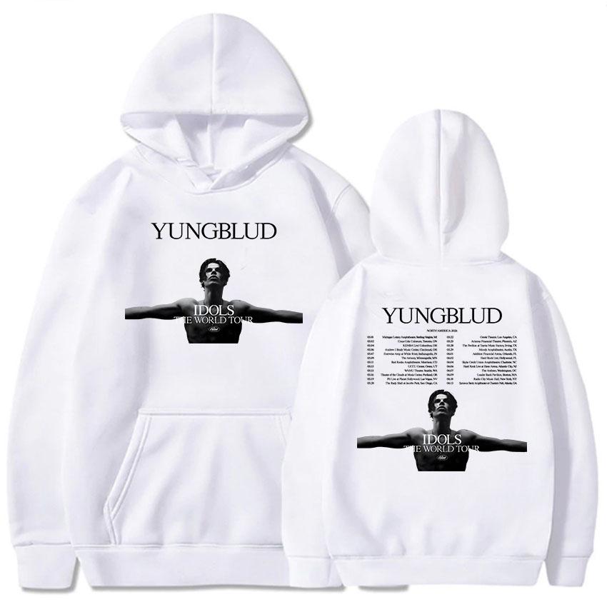 Yungblud 2026 North American Hoodies Idols The World Tour Graphic Print Sweatshirts Long Sleeve Winter Hooded Pullovers Tops