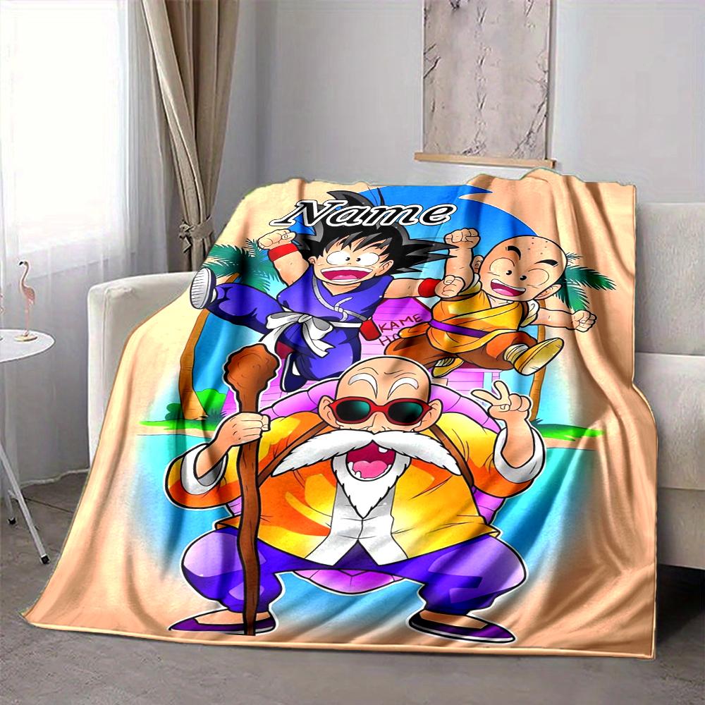 Custom 1pc Dragon Ball Z Battle Blanket, Soft And Comfortable Blanket, Casual Warm, Camping Travel Blanket, Birthday Gift Q91239