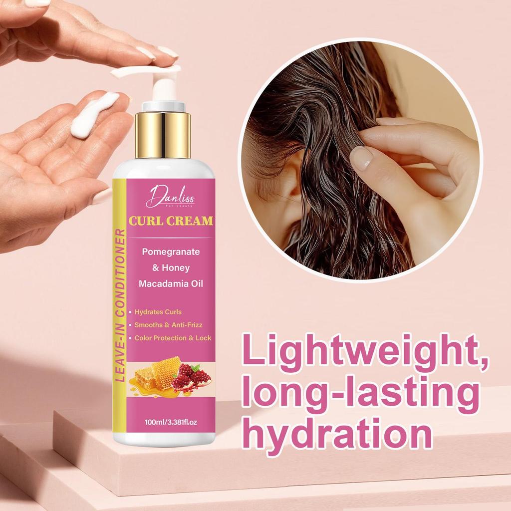 Curl Cream-Clean And Strengthen The Scalp-Smooths Styled Hair-Suitable For All Skin Types, 100ml