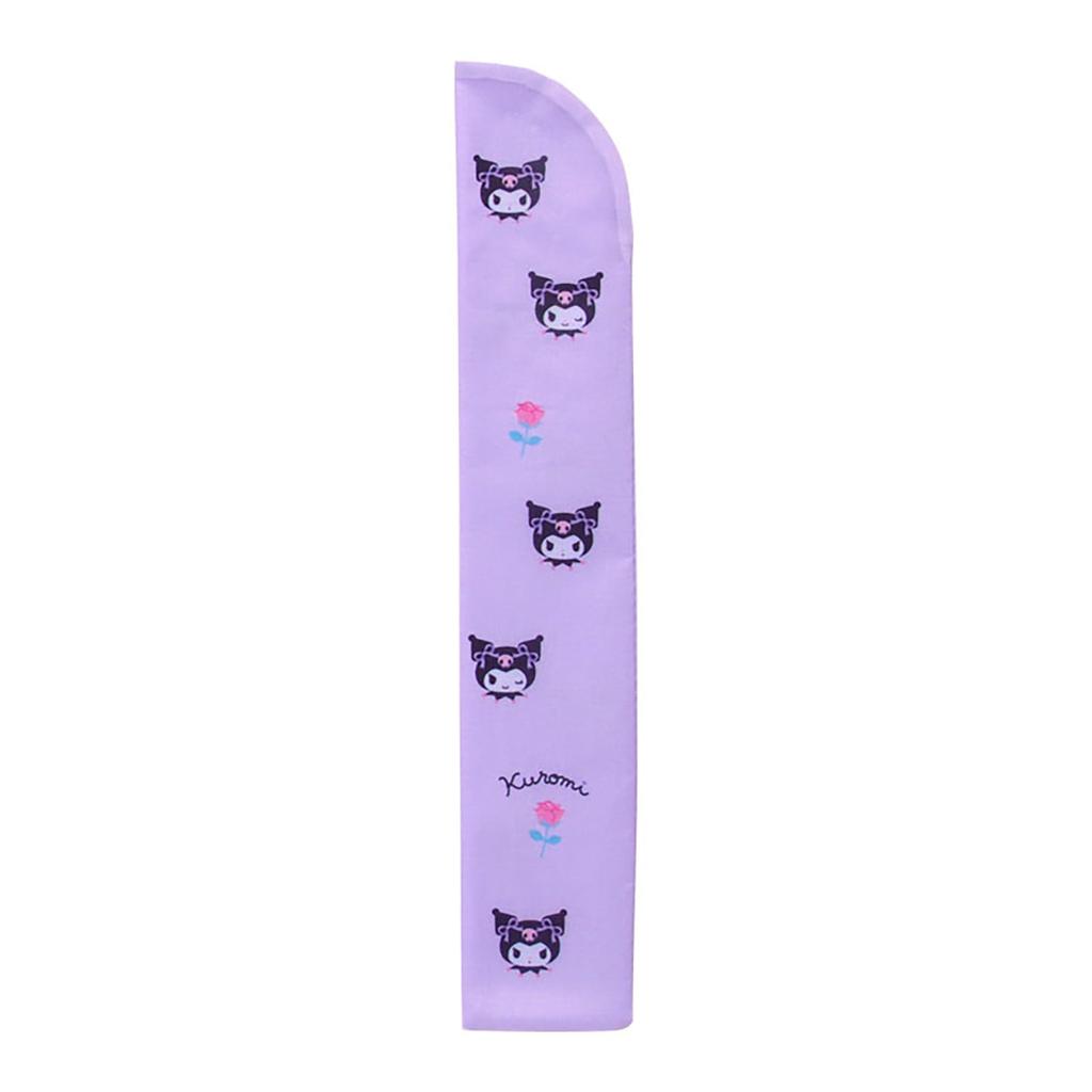 Sanrio Kuromi Fan Bamboo and Includes a Convenient Carrying Case (Main Unit Paper, Case Polyester) (Product Number 493350)