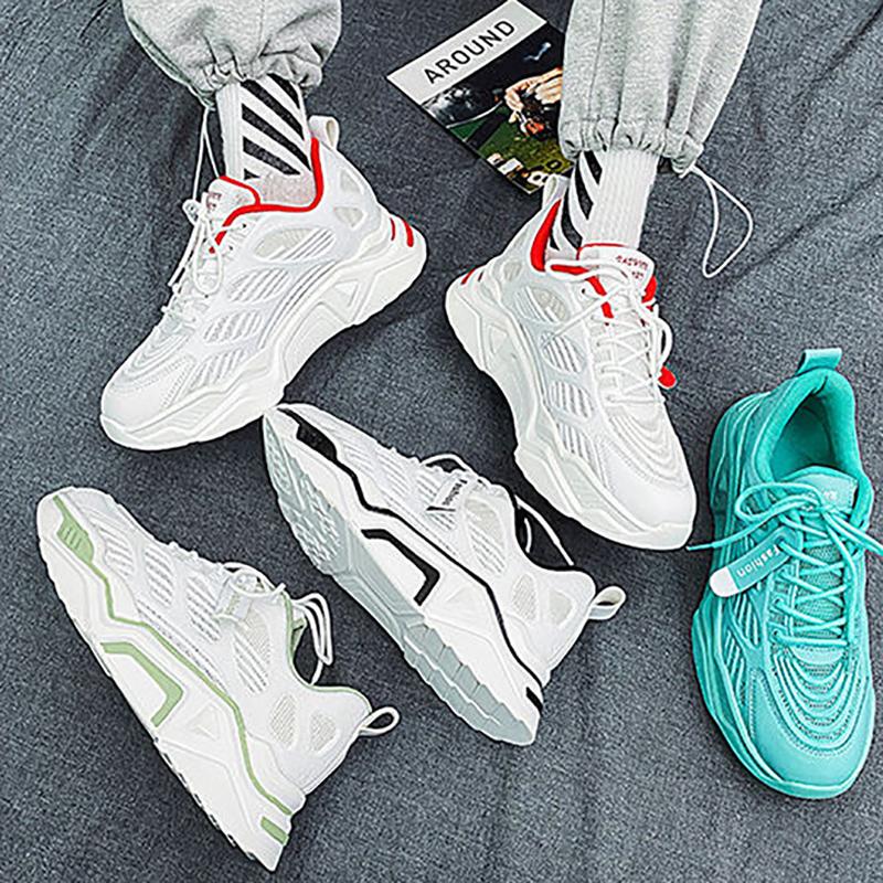 Men's Trendy Fashion Sneakers Waterproof and Odor-resistant Student Daddy Shoes Korean Casual Running Shoes