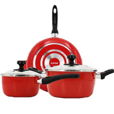 SUPOR Chinese Red Non-stick Cookware Set