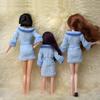 1 Stück Winterblauer Pyjama Schlafbekleidung Für Barbie Puppenkleidung Für Barbie BJD Puppenhauszubehör Kleidung für 1/6 Puppen Kinderspielzeug