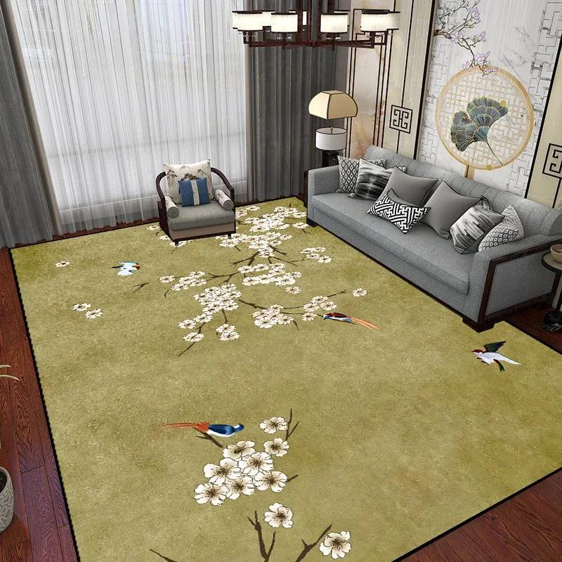 Luxurious Chinese Style Carpets for Living Room Washable Lounge Large Room Rugs Soft Non-slip Floor Mats Bedroom Carpet 200x300