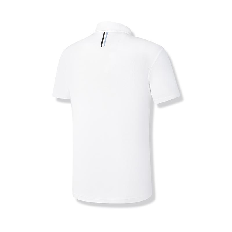 FILA Golf Series Solid Color Simple Versatile Knitted Short Sleeve Polo Shirt Men tops Jade-White A11M525103F-WT