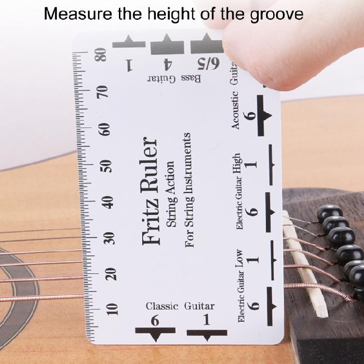 Guitar String Action Gauge Ruler Guitar Ruler Double Sided String Action Ruler Measuring Tool for Guitar Mandolin Banjos