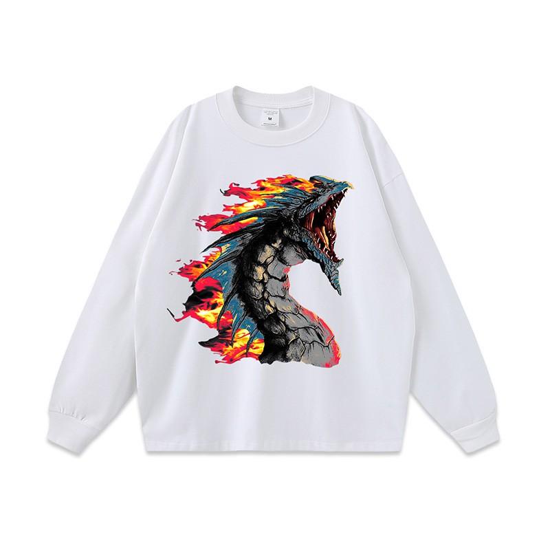 Mens Loose Fit Cotton T-Shirt With Bold Animal Print Breathable Casual Short Sleeve Top Daily Wear