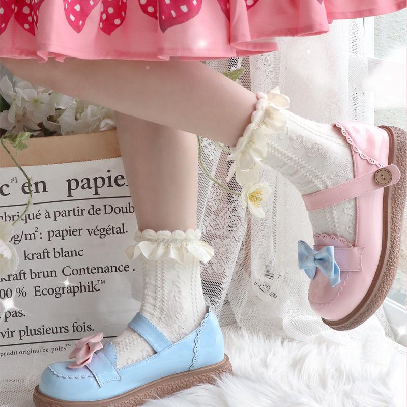 Xianuo 2022 Calzini da Donna Lolita Carini Giapponesi JK con Pizzo 084