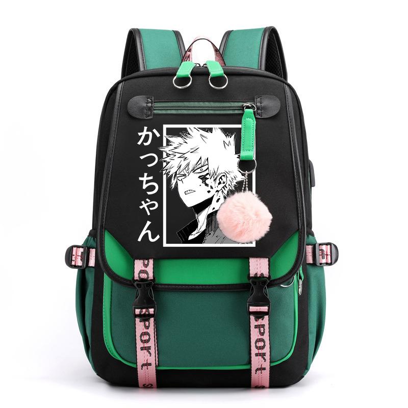 New Anime Bakugou Katsuki Printing Backpack Ladies Backpack Travel Rucksack Girl School Bag Women Men Laptop Bag Daily Backpack