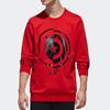 Adidas Neo Logo Print Casual Sports Pullover Sweatshirt Men Tops Red EA0320