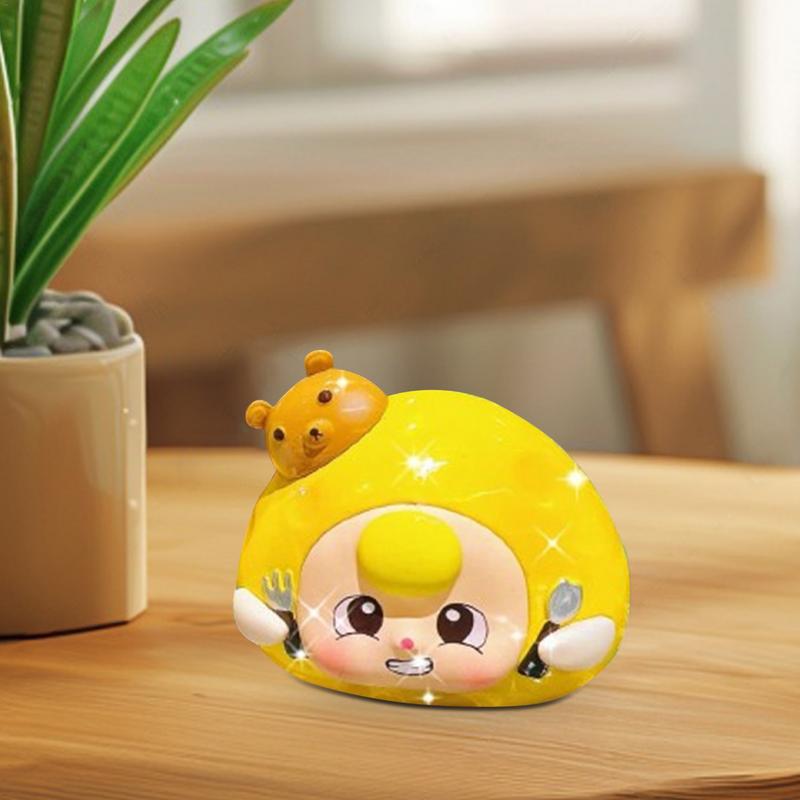 

Cartoon Statue Decor Adorable Animal With Food Outfit Trendy Toys Room Desktop Decoration Creative Collectible Statue For CHINA