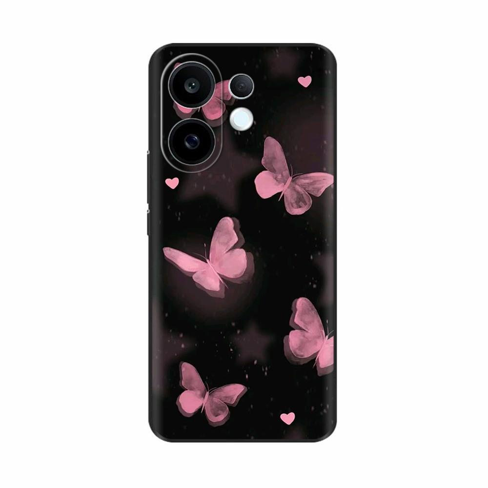 Coque en Silicone Pour Vivo S30 VivoS30 Funda Chat Fleur Rose Panda Mignon Dessin Animé Peint Coque Anti-Choc Pare-chocs Étui de Téléphone Portable