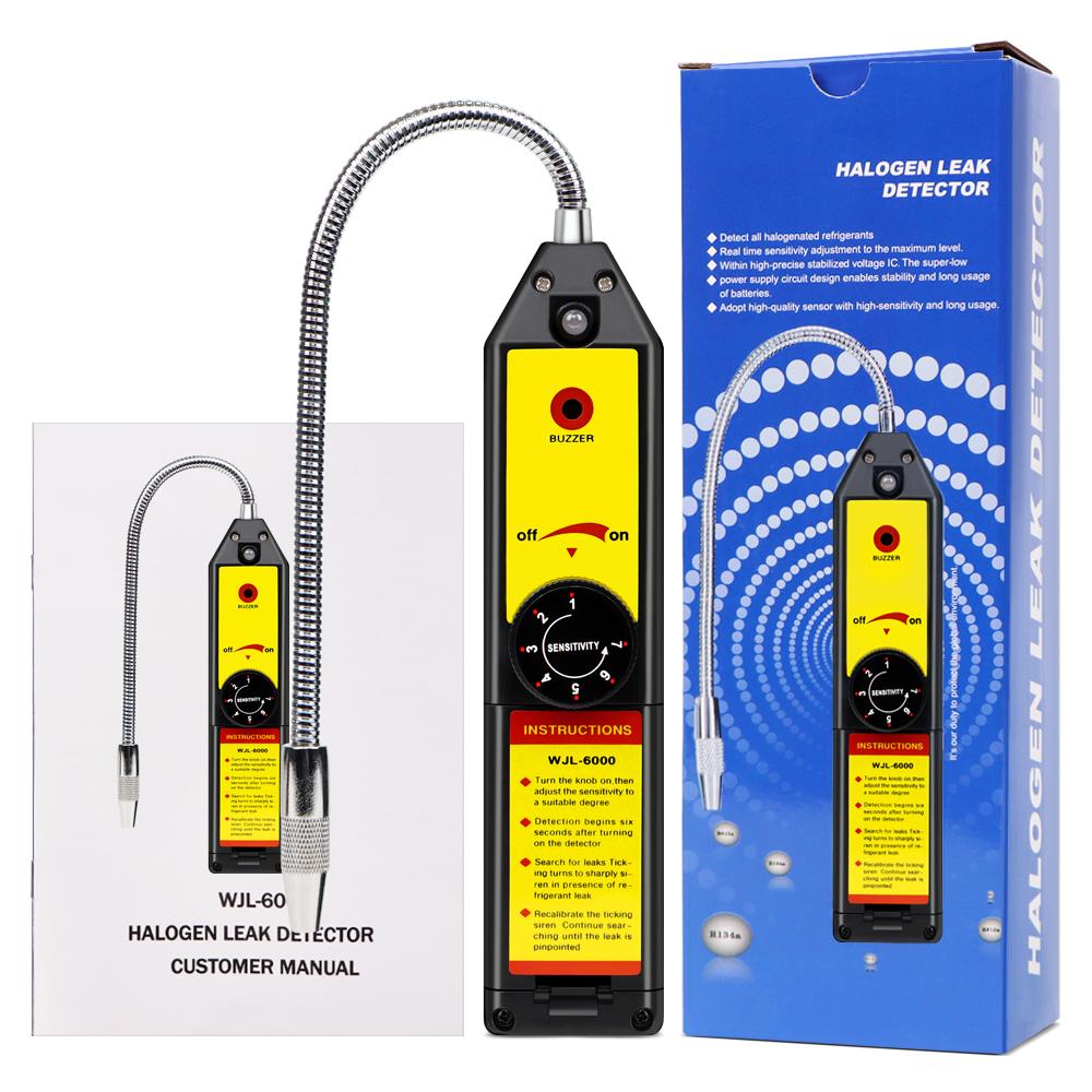 Smart Halogen Leak Detector Freon Gas Analyzer CFC HFC Halogen Gas Refrigerant Gas Detector Air Conditioning R22a
