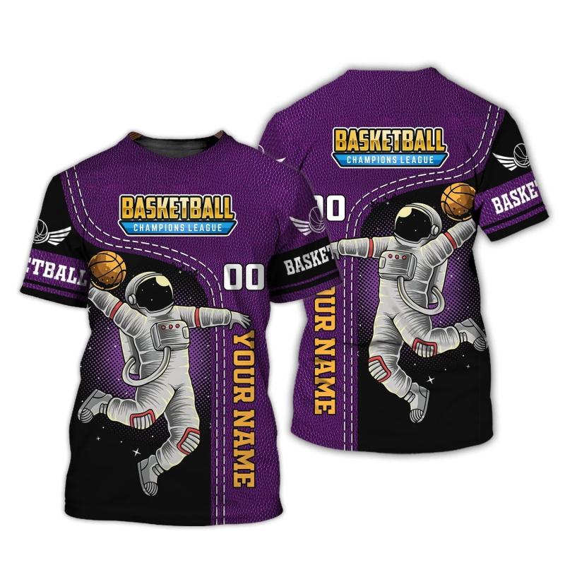 Outdoor Basketball Sports Men's T Shirt Personalization Name Print Short Sleeve Tee Fashion Breathable Clothing Summer Loose Top