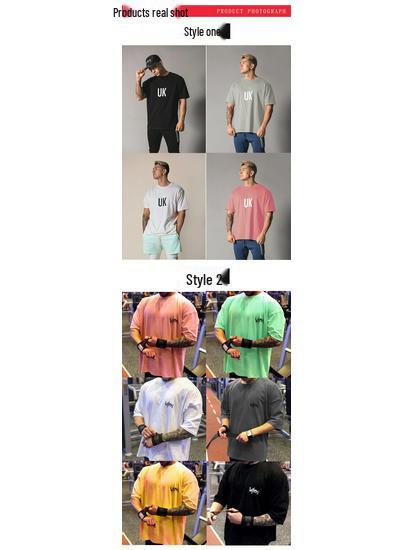 Myba Men's Elastic Muscle Training Short-Sleeve Summer Fitness T-Shirt for Running