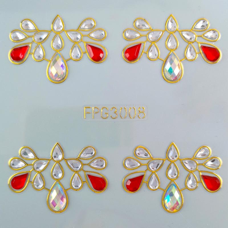 Sexy Diamond Face Tattoo Stickers Colorful Glitter Crystal Party Face Decal 3d Self-Adhesive Rhinestones Face Jewel Sliders