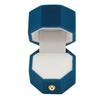 Ring Box Octagon Exquisite Romantic Small Flannel Ring Gift Case for Proposal Engagement Wedding