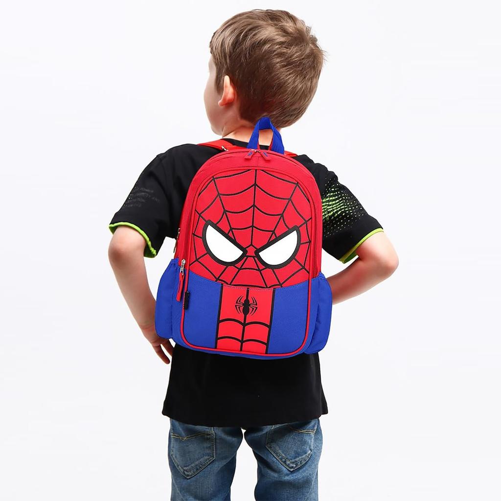 Kids Preschool Red Backpack Toddler School Backpack Lightweight Cartoon Backpack For Boys Girls, 12 Inch