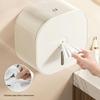 FEEGOO Wall-Mounted Center-Pull Toilet Paper Dispenser, Milky White