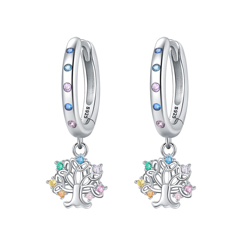 Orstarry 925 Silver Crystal Circular Eardrops Drop Earrings Women Earrings Charm Fashion Versatile Party Jewelry Gifts