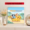 Bluey Customize Your Name Diamond Painting Round Diamond Diy Frameless Holiday Artwork Suitable For Home Office Wall Decoration