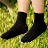 YUEDGE Black Athletic Socks for and Cushioned Cotton Quarter Socks for Commuting and Sizes Men's Golf, Tennis, Fitness, Training, Running.