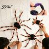 Creepy Cute Spider Plush Large Halloween Decoration, Soft Hairy Scary Prop, Furry Eco-friendly Spiders for Outdoor Indoor, Yard, Home, Haunted