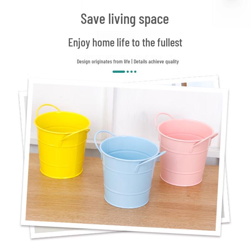 Shangqi Bunter Mini Schreibtisch-Organizer Eimer aus Eisen