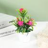 Artificial Potted Simulation Fake Lotus Yellow Red Orange Pink Purple Plants Flower Home Garden Table Decoration Room Ornaments